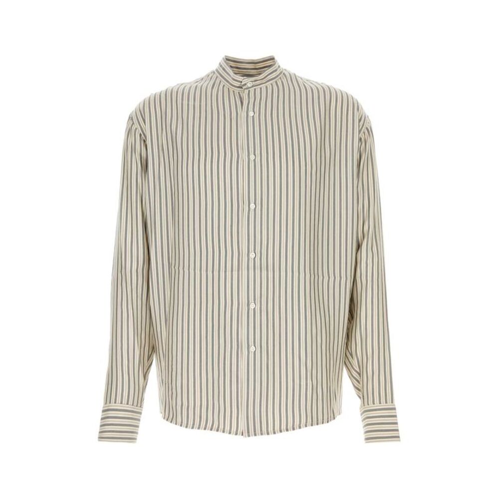 Le Kasha Men Embroidered Silk Aldar Shirt